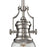 Atlas Lighting Chadwick 8''W 1Lt Mini Pendant, Satin Nickel/Clear