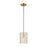 Atlas Lighting Chiseled Ice 7'' Wide 1Lt Mini Pendant, Brass/Clear