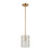 Atlas Lighting Chiseled Ice 7'' Wide 1Lt Mini Pendant, Brass/Clear