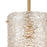 Atlas Lighting Chiseled Ice 7'' Wide 1Lt Mini Pendant, Brass/Clear
