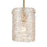 Atlas Lighting Chiseled Ice 7'' Wide 1Lt Mini Pendant, Brass/Clear