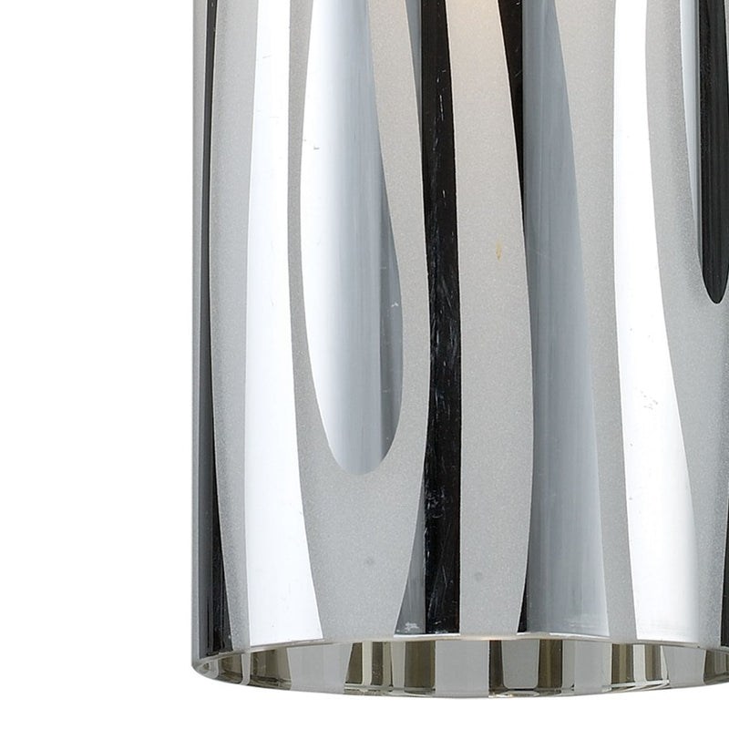Atlas Lighting Chromia 4in 1-Light Pendant | Modern Polished Chrome and Chrome Metal | Kitchen Island & Dining Room | 4 x 4 x 12 in | Model CL11562-CH