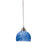 Atlas Lighting Cira 6'' Wide 1Lt Pendant, Satin Nickel/Blue