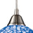 Atlas Lighting Cira 6'' Wide 1Lt Pendant, Satin Nickel/Blue