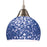 Atlas Lighting Cira 6'' Wide 1Lt Pendant, Satin Nickel/Blue