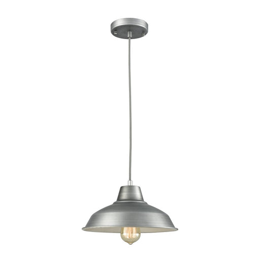 Atlas Lighting Classic Loft 11'' Wide 1Lt Mini Pendant, Zinc/Gray