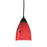 Atlas Lighting Classico 5'' Wide 1Lt Pendant, Dark Rust/Fire Red