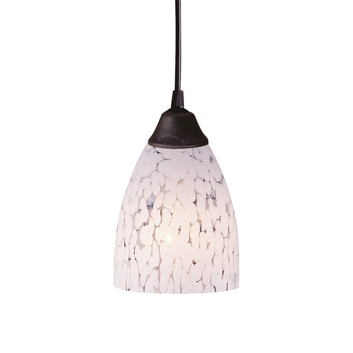 Atlas Lighting Classico 5'' Wide 1Lt Pendant, Dark Rust/Snow White