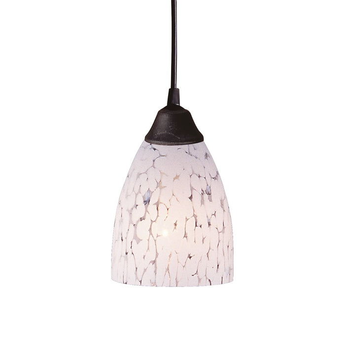 Atlas Lighting Classico 5'' Wide 1Lt Pendant, Dark Rust/Snow White