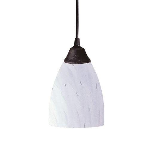 Atlas Lighting Classico 5''W 1Lt Pendant, Dark Rust/Simple White