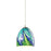 Atlas Lighting Colorwave 6'' Wide 1Lt Pendant, Satin Nickel/Blue