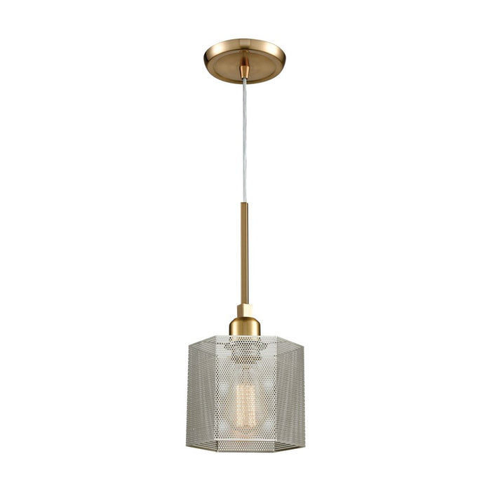 Atlas Lighting Compartir 6'' Wide 1Lt Mini Pendant, Polished Nickel