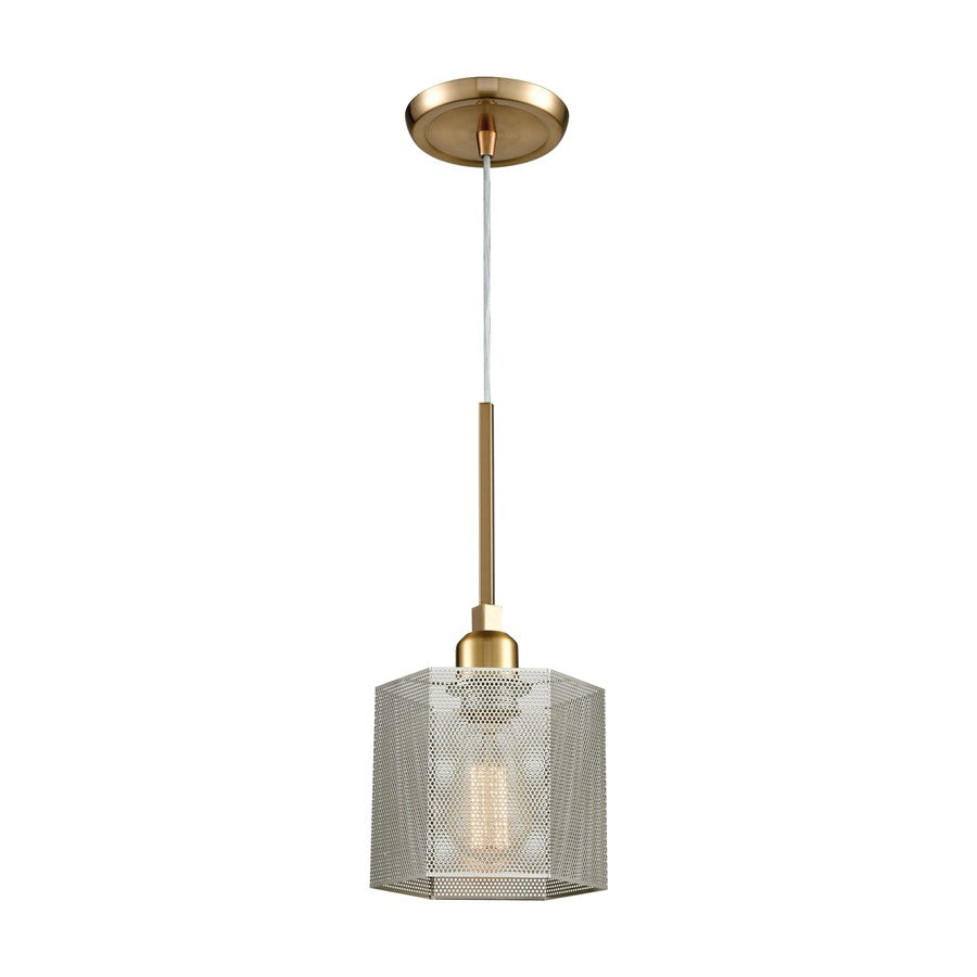 Atlas Lighting Compartir 6'' Wide 1Lt Mini Pendant, Polished Nickel