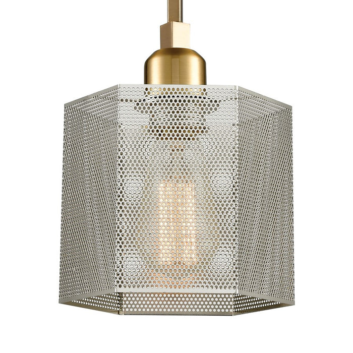 Atlas Lighting Compartir 6'' Wide 1Lt Mini Pendant, Polished Nickel
