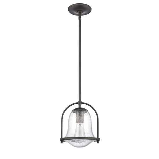 Atlas Lighting Connection 8'' Wide 1Lt Mini Pendant, Bronze/Clear