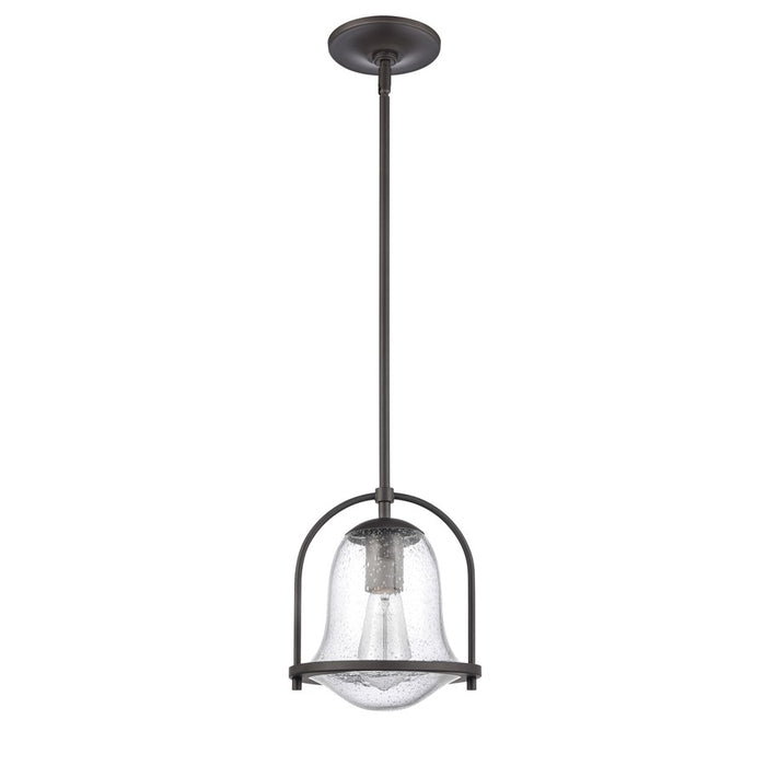 Atlas Lighting Connection 8'' Wide 1Lt Mini Pendant, Bronze/Clear