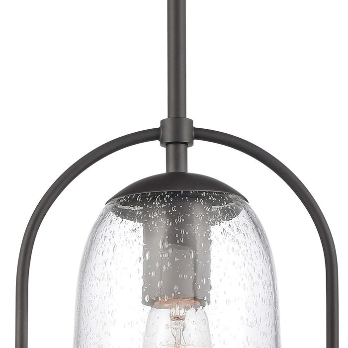 Atlas Lighting Connection 8'' Wide 1Lt Mini Pendant, Bronze/Clear