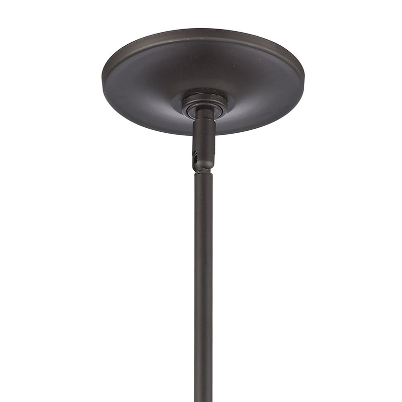 Atlas Lighting Connection 8in 1-Light Mini Pendant | Transitional Oil Rubbed Bronze and Clear Seeded Glass | Kitchen Island | Model CL11568-BZ