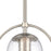 Atlas Lighting Connection 8'' Wide 1Lt Mini Pendant, Nickel/Clear