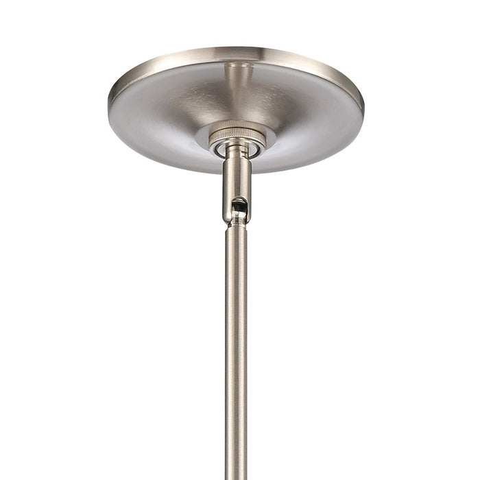 Atlas Lighting Connection 8'' Wide 1Lt Mini Pendant, Nickel/Clear