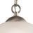 Atlas Lighting Conway 6''W 1Lt Mini Pendant, Brushed Nickel/White