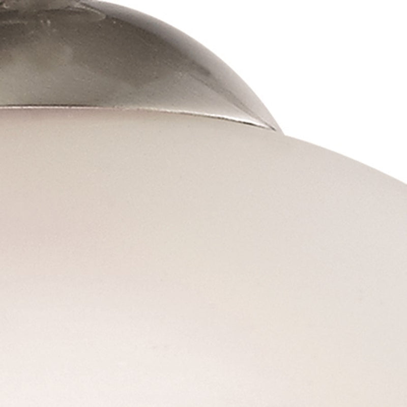 Atlas Lighting Conway 6''W 1Lt Mini Pendant, Brushed Nickel/White