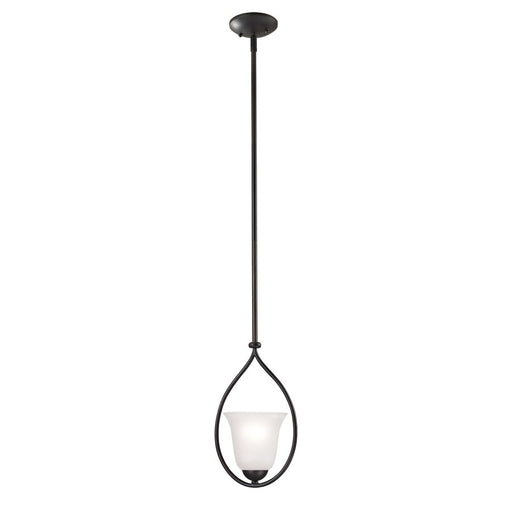 Atlas Lighting Conway 8'' Wide 1Lt Mini Pendant, Bronze/White