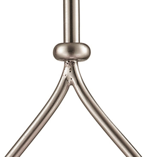 Atlas Lighting Conway 8''W 1Lt Mini Pendant, Brushed Nickel/White
