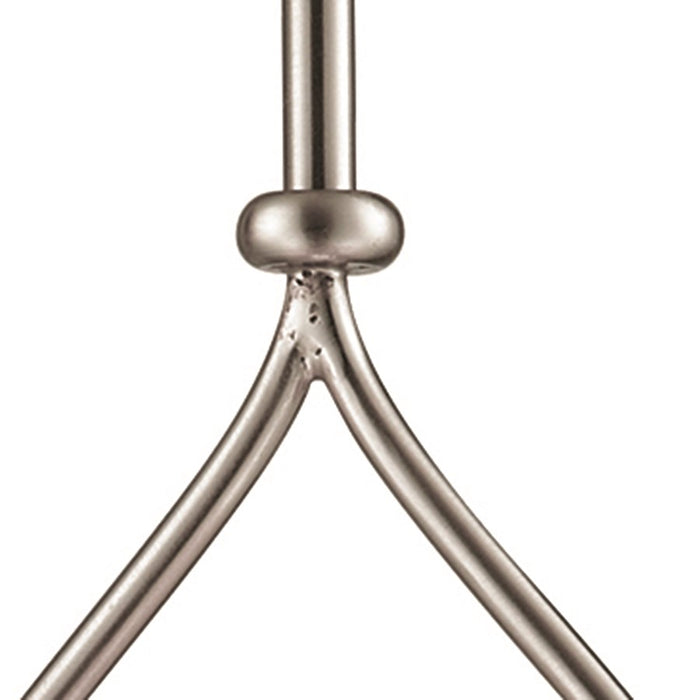 Atlas Lighting Conway 8''W 1Lt Mini Pendant, Brushed Nickel/White