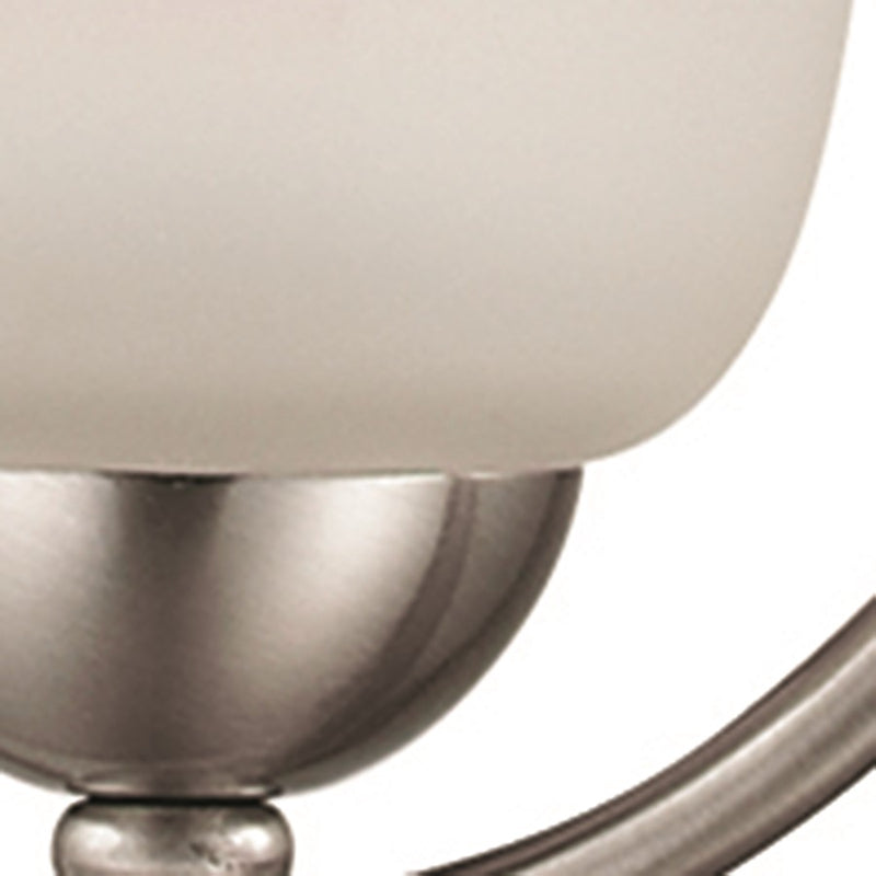 Atlas Lighting Conway 8''W 1Lt Mini Pendant, Brushed Nickel/White