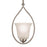 Atlas Lighting Conway 8''W 1Lt Mini Pendant, Brushed Nickel/White