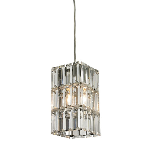 Atlas Lighting Cynthia 4'' Wide 1Lt Pendant, Polished Chrome/Clear