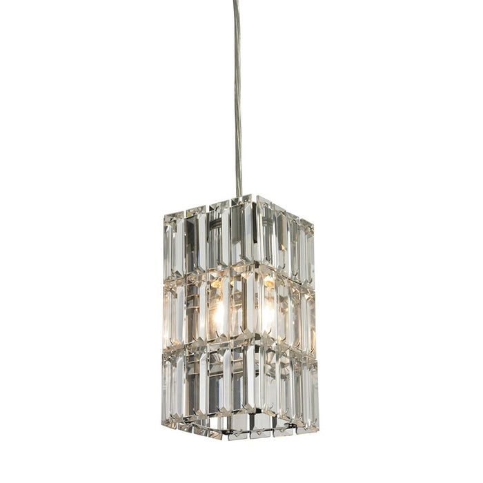 Atlas Lighting Cynthia 4'' Wide 1Lt Pendant, Polished Chrome/Clear