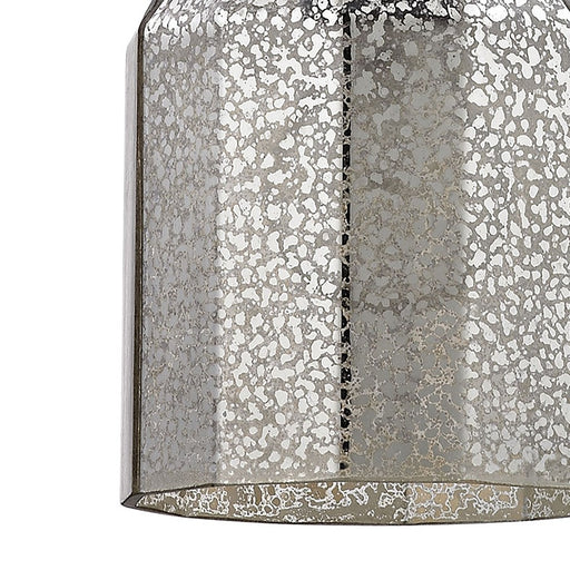 Atlas Lighting Danica 5''W 1Lt Pendant, Oil Rubbed Bronze/Silver