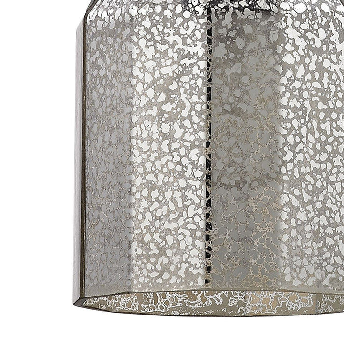 Atlas Lighting Danica 5''W 1Lt Pendant, Oil Rubbed Bronze/Silver