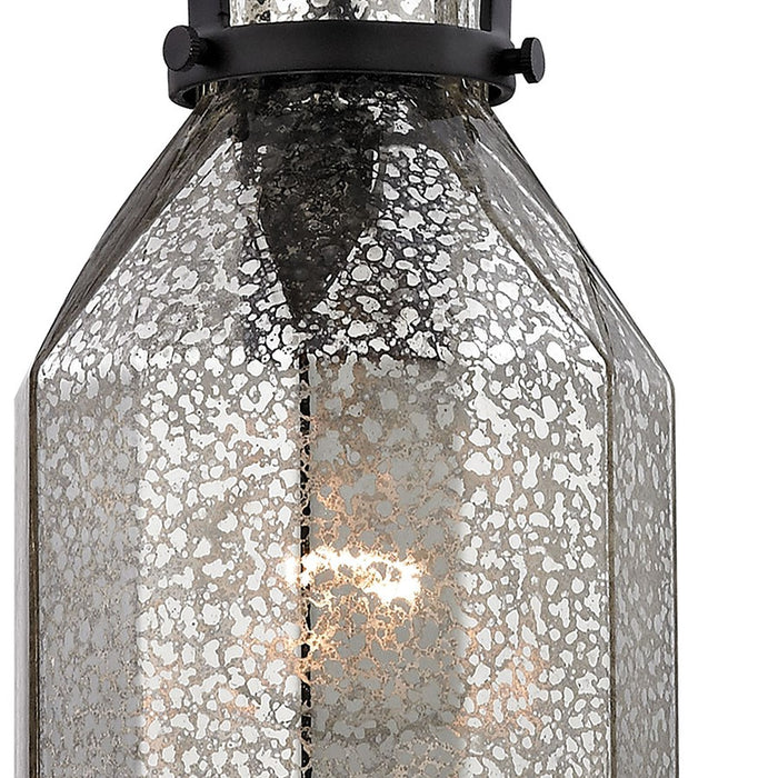 Atlas Lighting Danica 5''W 1Lt Pendant, Oil Rubbed Bronze/Silver