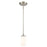 Atlas Lighting Dawson 4'' Wide 1Lt Mini Pendant, Satin Nickel/White