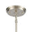 Atlas Lighting Dawson 4'' Wide 1Lt Mini Pendant, Satin Nickel/White
