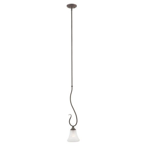 Atlas Lighting Elipse 6''W 1Lt Mini Pendant, Painted Bronze/White