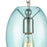 Atlas Lighting Ellipsa 7'' Wide 1Lt Mini Pendant, Satin Nickel/Blue