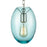 Atlas Lighting Ellipsa 7'' Wide 1Lt Mini Pendant, Satin Nickel/Blue