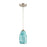 Atlas Lighting Evening Sky 5''W 1Lt Mini Pendant, Nickel/Blue Cloud