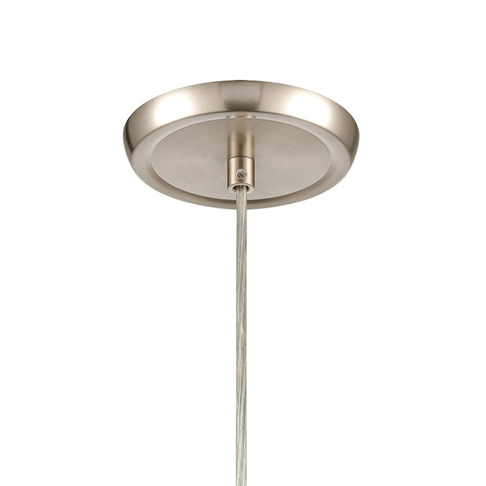 Atlas Lighting Evening Sky 5''W 1Lt Mini Pendant, Nickel/Blue Cloud