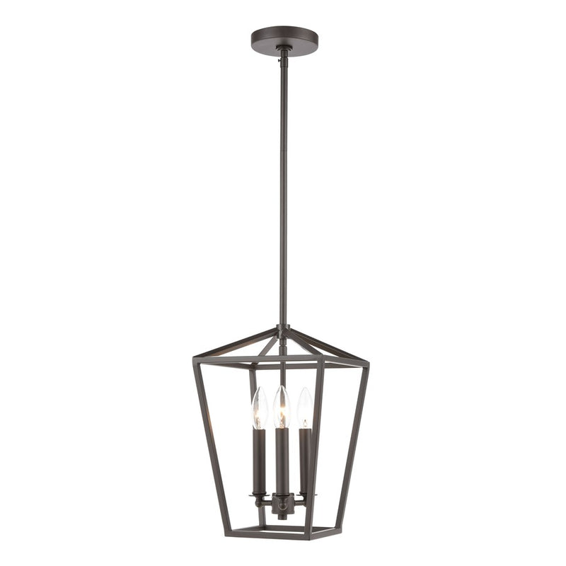 Atlas Lighting Fairfax 9in 3-Light Mini Pendant | Transitional Oil Rubbed Bronze Metal | Kitchen Island & Dining Room | Model CL11583-BZ