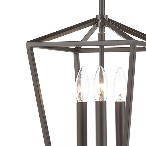 Atlas Lighting Fairfax 9'' Wide 3Lt Mini Pendant, Oil Rubbed Bronze