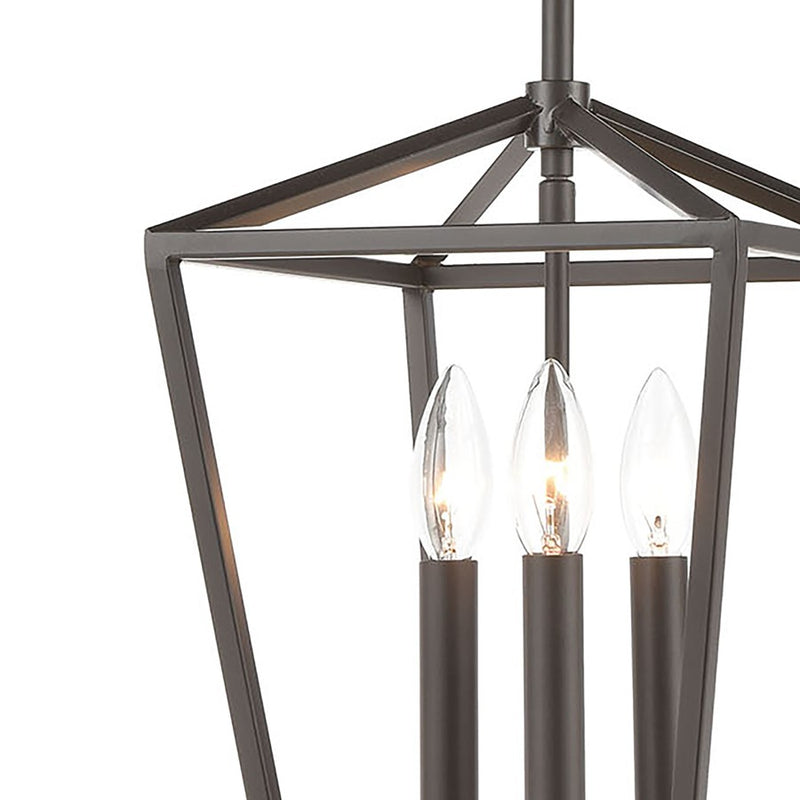 Atlas Lighting Fairfax 9in 3-Light Mini Pendant | Transitional Oil Rubbed Bronze Metal | Kitchen Island & Dining Room | Model CL11583-BZ