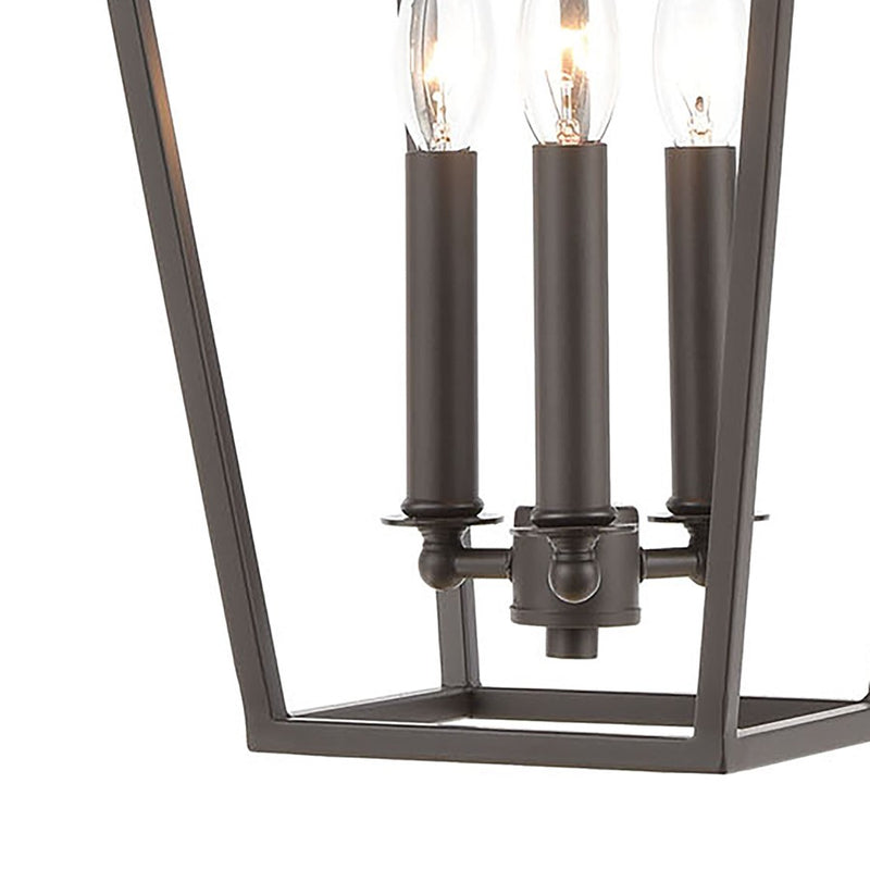 Atlas Lighting Fairfax 9in 3-Light Mini Pendant | Transitional Oil Rubbed Bronze Metal | Kitchen Island & Dining Room | Model CL11583-BZ