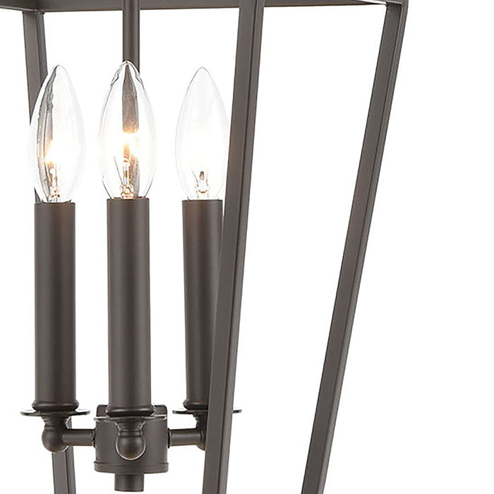 Atlas Lighting Fairfax 9'' Wide 3Lt Mini Pendant, Oil Rubbed Bronze