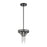 Atlas Lighting Fantania 8''W 2Lt Mini Pendant, Matte Black/Clear