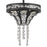 Atlas Lighting Fantania 8''W 2Lt Mini Pendant, Matte Black/Clear